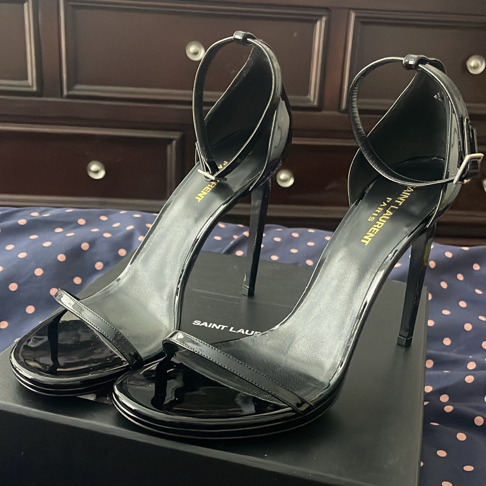 Saint Laurent Glossy Black Heels